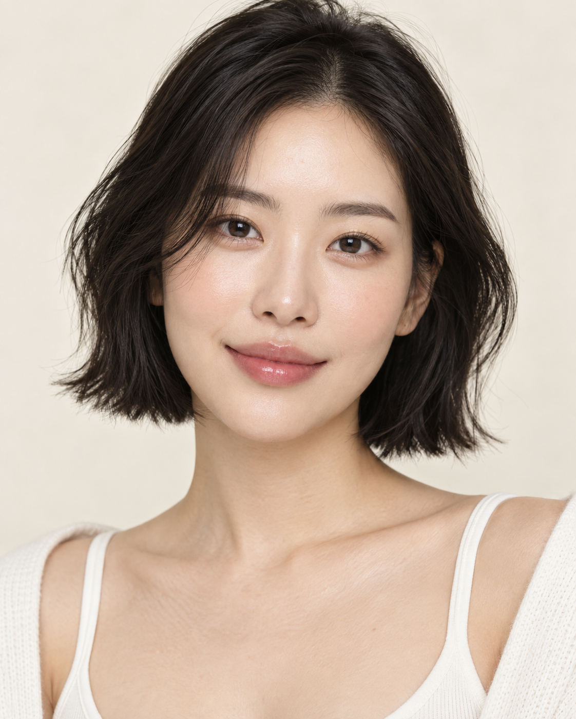 Fresh Start makeup with hydrated skin and a natural rosy lip.