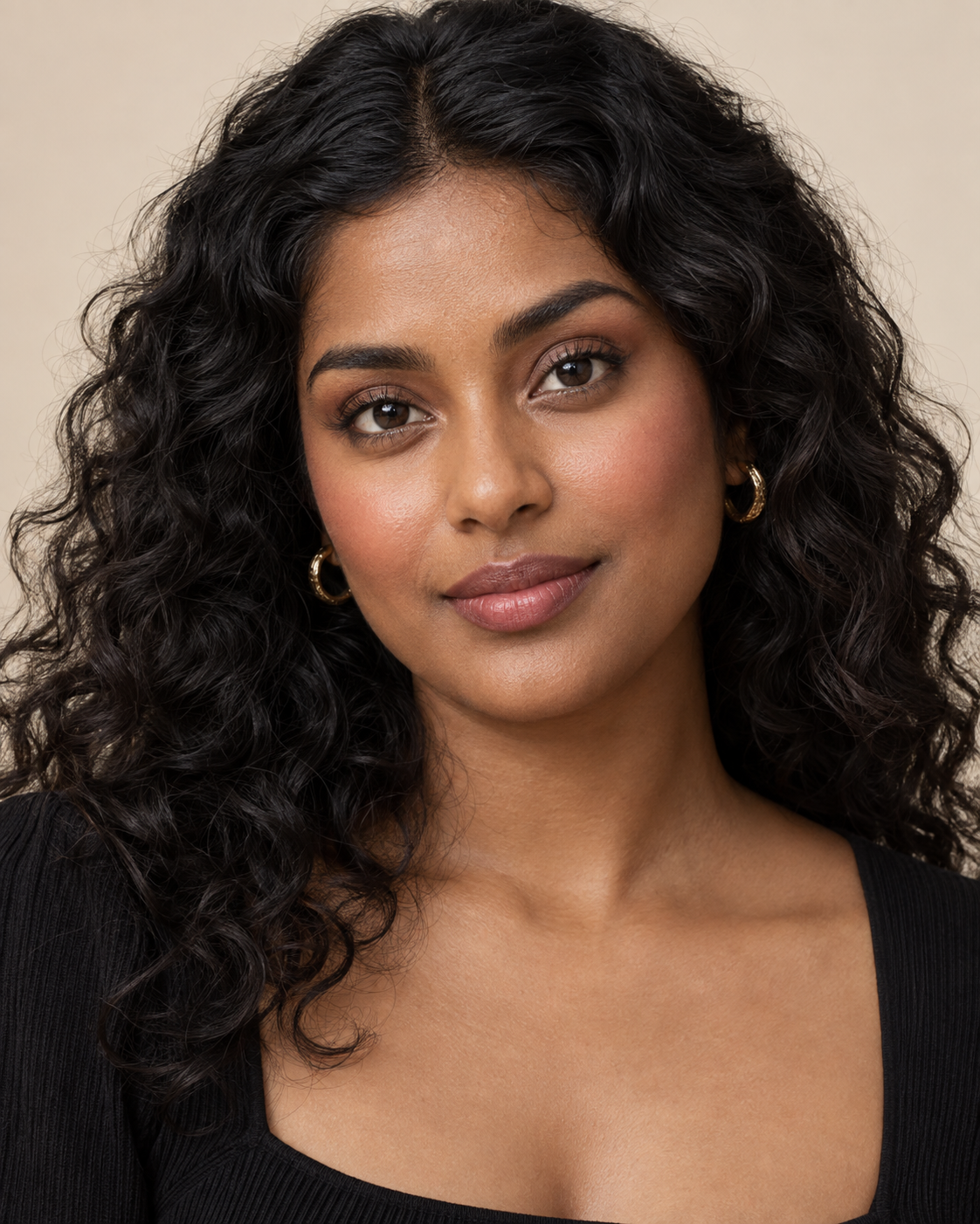 Rosy Everyday makeup with fresh skin and soft rosy cheeks.